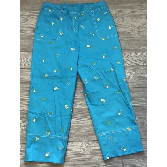 Island republic Pants - ISLAND REPUBLIC Women’s Blue Capri Crop Pants Sz 8